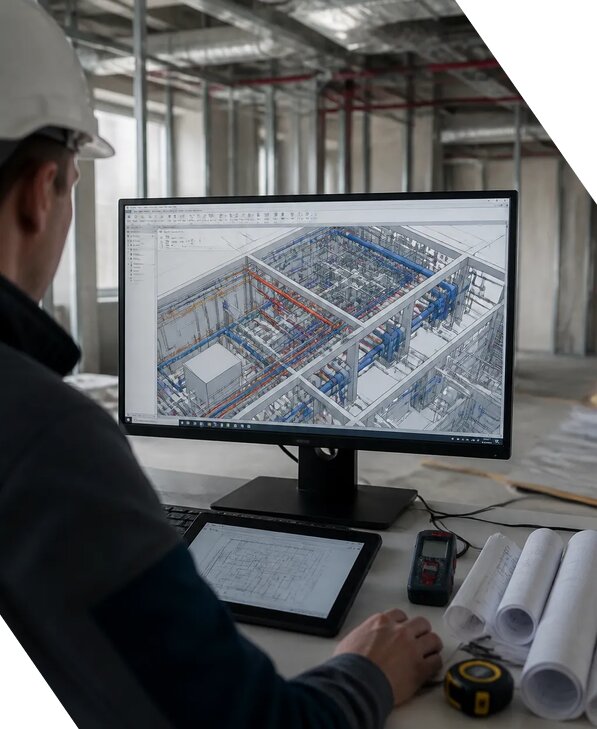 Создание BIM модели инженерных сетей для объектов в Валуйках